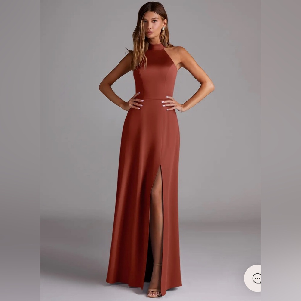 Azazie Terracotta Sleeveless Wedding Dress
